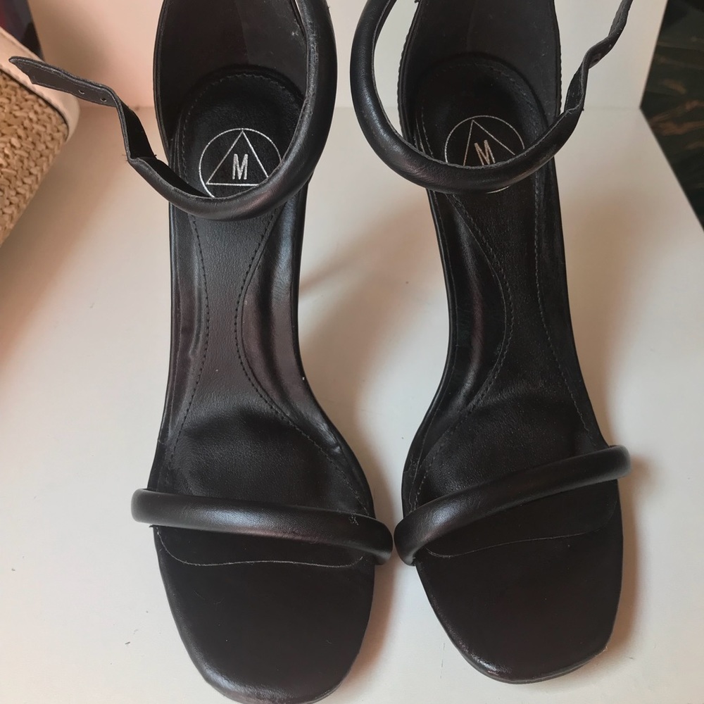 Brand new black sandal heel